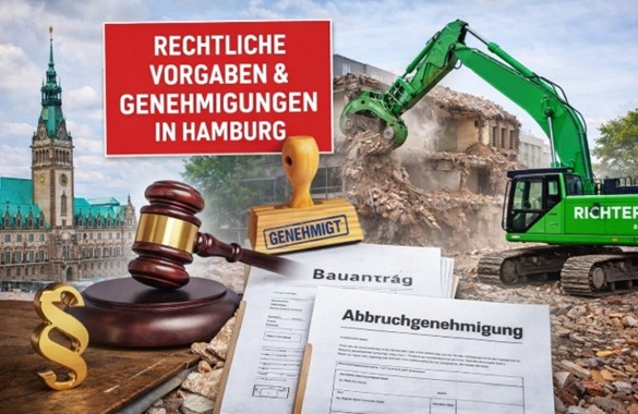 Rechtliche Vorgaben und Genehmigungen in Hamburg sicherer Start für Abbrucharbeiten