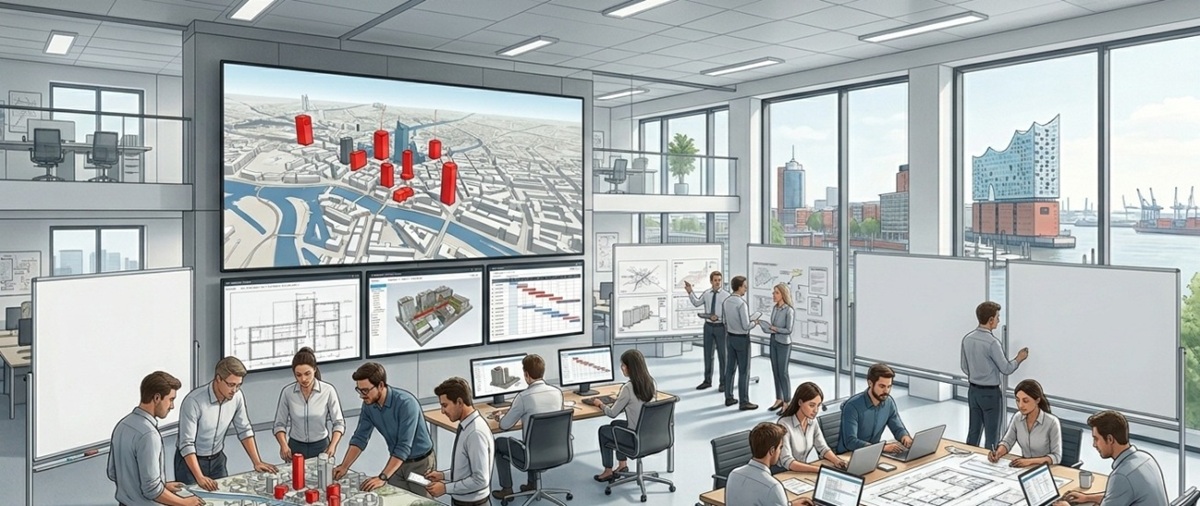 Abbruchplanung in Hamburg mit Bauunterlagen und Baustellenkonzept