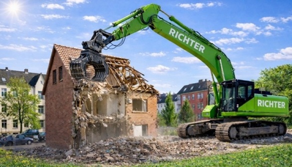 Abbrucharbeiten Bagger Einzelhaus Hamburg Abbruchunternehmen