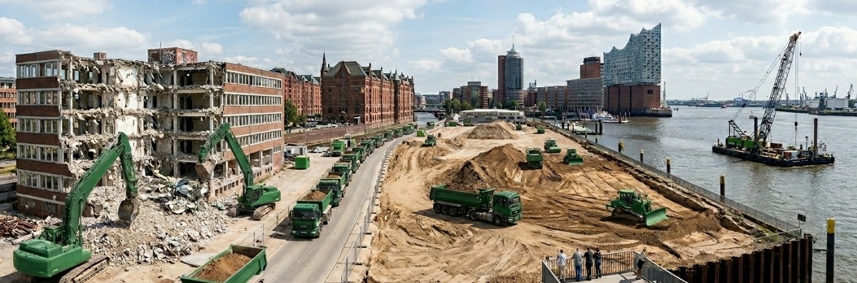 Abbrucharbeiten, Rückbau und Erdbau in Hamburg aus einer Hand