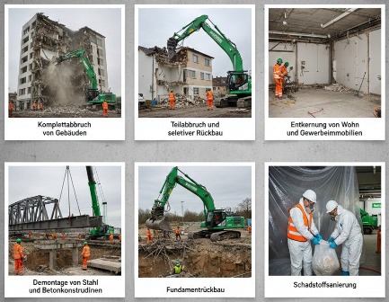 Abbrucharbeiten in Hamburg Komplettabbruch, Teilabbruch, Entkernung, Demontage, Fundamentrückbau und Schadstoffsanierung durch Abbruchunternehmen