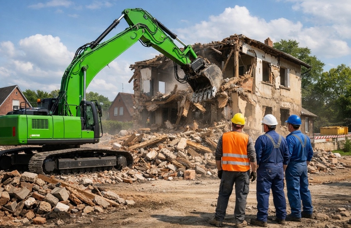 Abbruch mit Bagger effizienter maschineller Rückbau