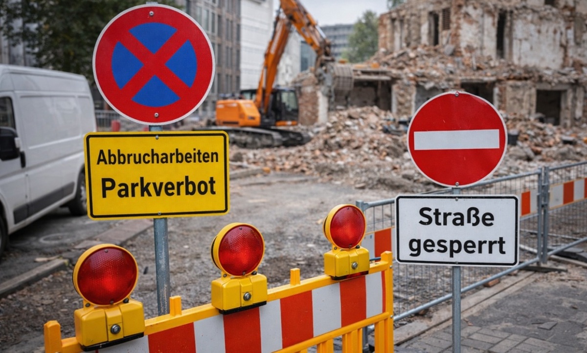 Parkverbotszone Baustelle Hamburg Abbruch